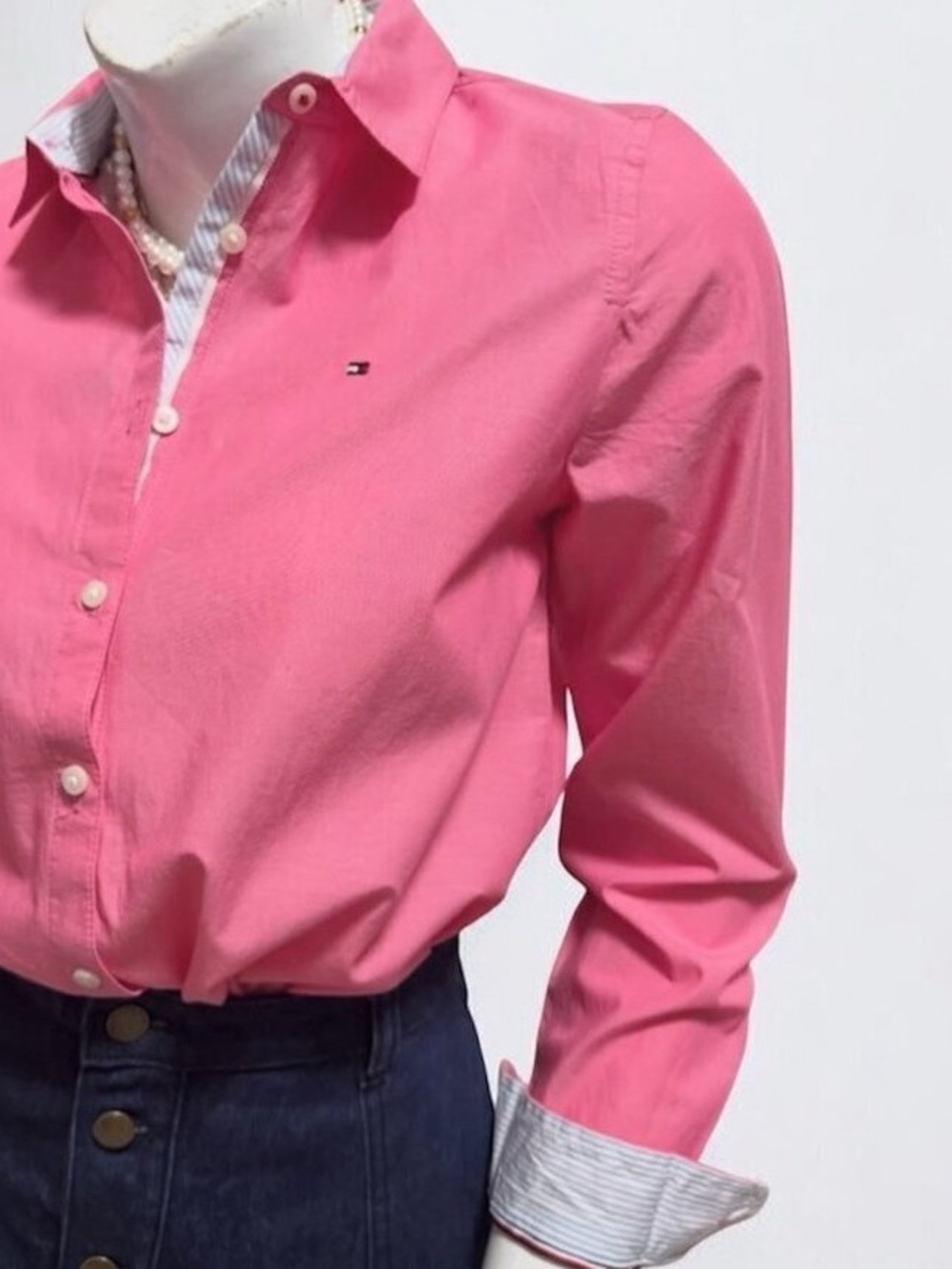 Tommy Hilfiger Bright Pink Button-Up Shirt